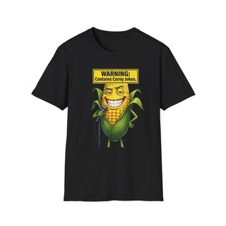 Warning: Contains Corny Jokes T-Shirt | Funny Dad Pun Tee