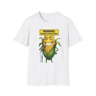 Warning: Contains Corny Jokes T-Shirt | Funny Dad Pun Tee
