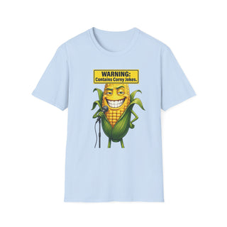 Warning: Contains Corny Jokes T-Shirt | Funny Dad Pun Tee