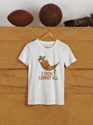 The "I Don't Carrot All" T-Shirt | Funny Vegetable Pun & Attitude Tee