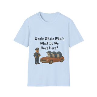 Whale-Themed Unisex T-Shirt, Funny Whale Design, Gift for Ocean Lovers, Beach Vacation Tee, Cute Animal Humor Shirt